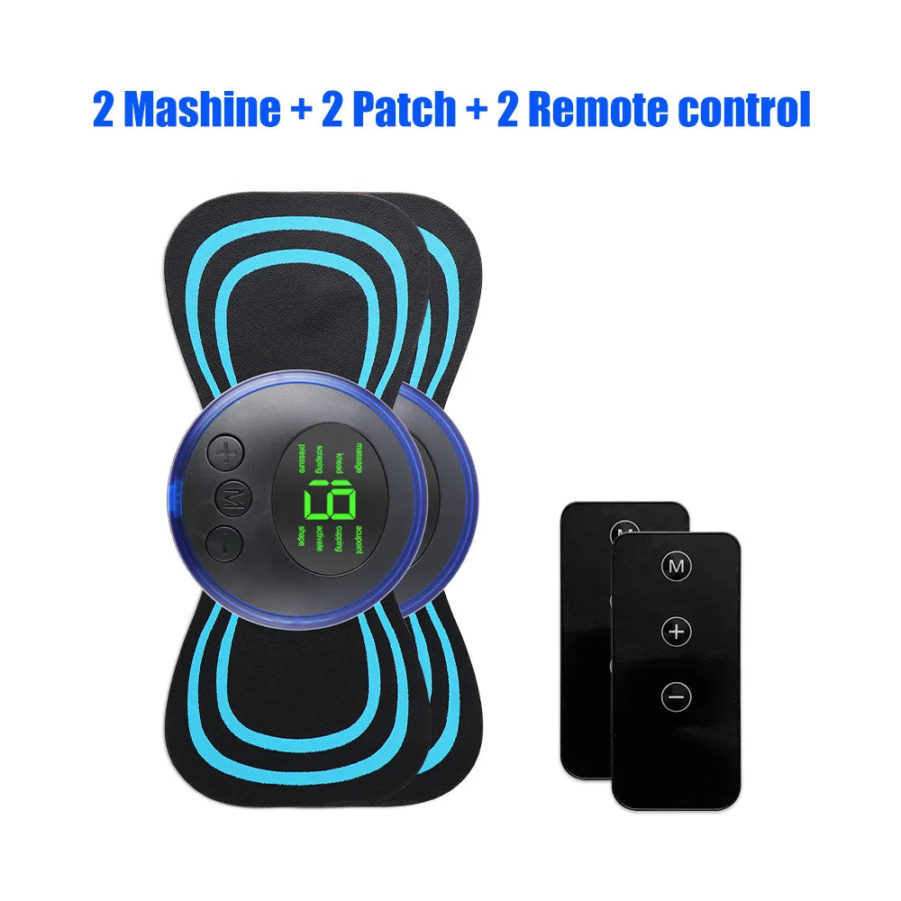 Portable Electric 8 Modes EMS Mini Neck Massager Shoulder Cervical Massage Muscle Stimulator Pain Relief Neck Back Relaxation